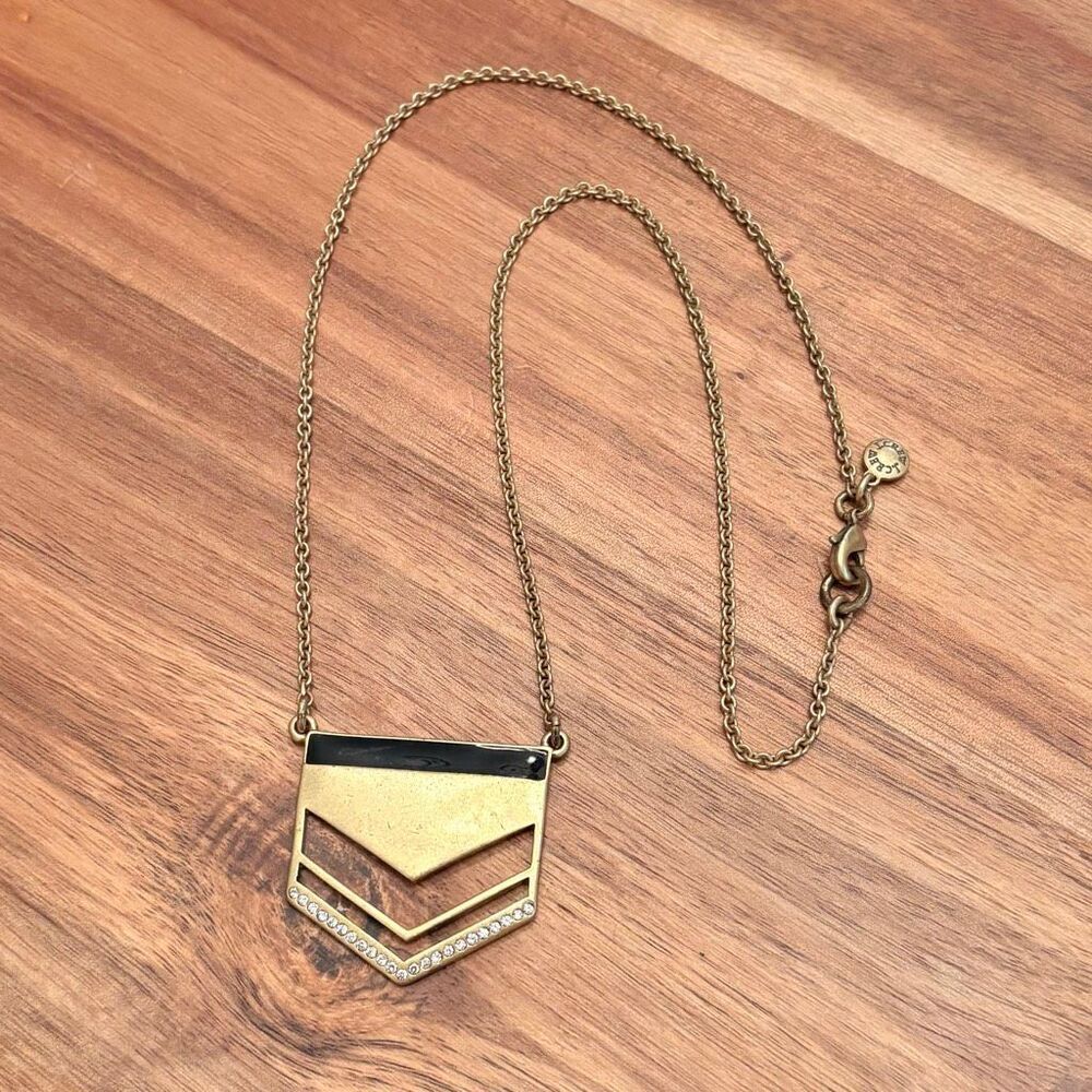 J.Crew | Chevron Pendant Necklace | 20” Length